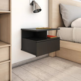 Floating Nightstands 2 pcs Black 40x31x27cm Engineered Wood